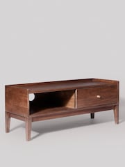 Swoon Mid Brown Newham Mango Wood 1 Door Media Unit - Image 3 of 7