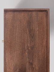Swoon Mid Brown Newham Mango Wood 1 Door Media Unit - Image 6 of 7