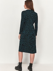 M&Co Jacquard-Damenkleid in Petite-Größe, Petrolfarben - Bild 2 von 4
