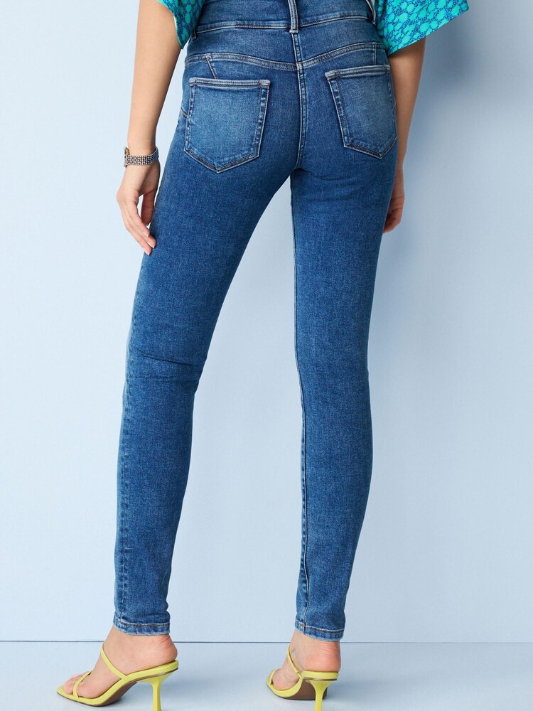 Mittelblau - Figurformende Skinny-Jeans - Bild 2 von 4