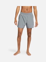 Nike Light Grey Dri-FIT Challenger 5 inch Brief Lined Running Shorts - Image 1 of 9