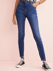 Dark Blue High Rise Skinny Jeans - Image 3 of 5