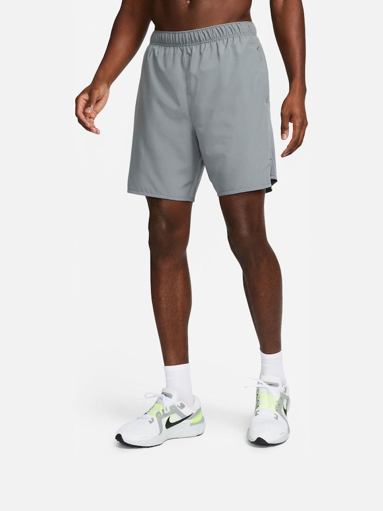 Nike Grey Challenger Dri-FIT 7 inch 2-in-1 Running Shorts - Image 1 of 9