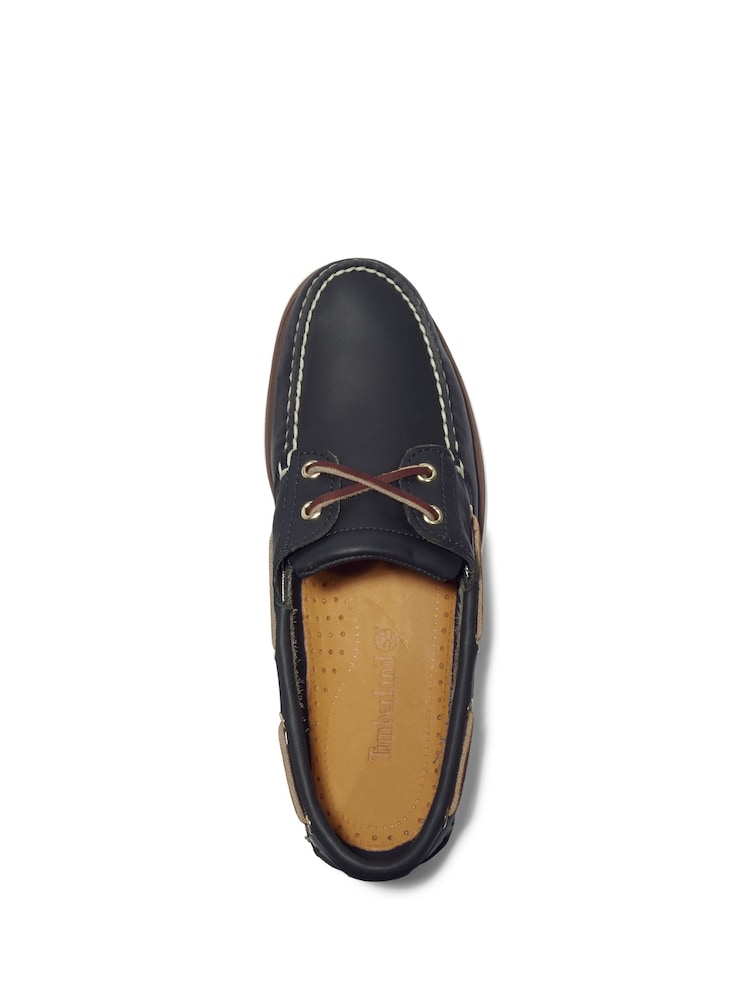 Marineblauw - Timberland klassieke bootschoenen met 2 veterogen voor heren - Image 4 of 6