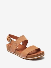 Timberland Tan Brown Malibu Waves Ankle Strap Sandals - Image 3 of 7