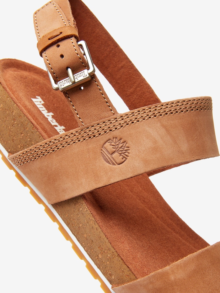 Timberland Tan Brown Malibu Waves Ankle Strap Sandals - Image 6 of 7