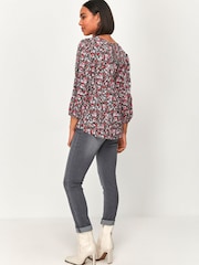 M&Co Red Floral Top - Image 2 of 5