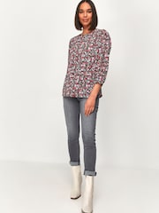 M&Co Red Floral Top - Image 3 of 5