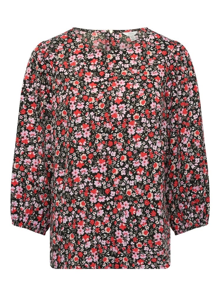 M&Co Red Floral Top - Image 5 of 5