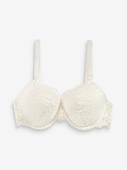 Cream Pad Balcony Broderie Lace Light Bra - Image 5 of 5