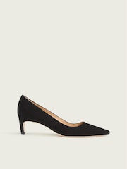 LK Bennett Black Ava Set Back Heel Courts - Image 1 of 4