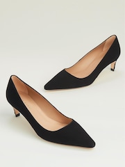 LK Bennett Black Ava Set Back Heel Courts - Image 3 of 4