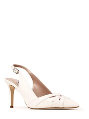 Dune London White Cheska XX Slingback Open Court Shoes - Image 2 of 5
