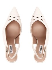 Dune London White Cheska XX Slingback Open Court Shoes - Image 4 of 5