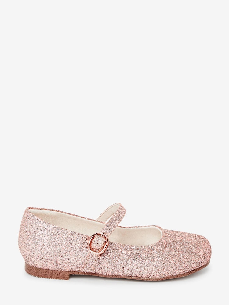 Pink Glitter Standard Fit (F) Mary Jane Occasion Shoes - Image 1 of 1 Pink Glitter Standard Fit (F) Mary Jane Occasion Shoes - Image 1 of 1