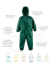 Muddy Puddles Green Originals Waterproof All-In-One Puddlesuit - Image 2 of 3