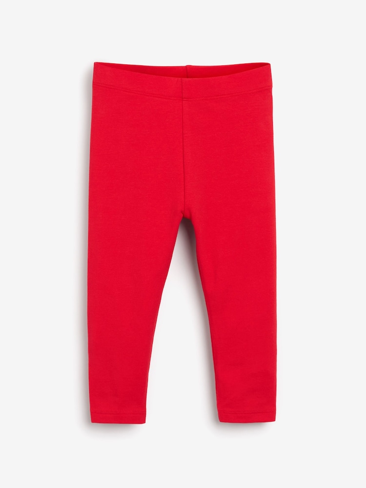 Red Plain Leggings (3mths-7yrs) - Image 1 of 6