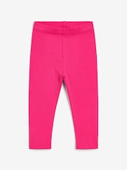 Bright Pink Plain Leggings (3mths-7yrs) - Image 1 of 3