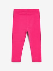 Bright Pink Plain Leggings (3mths-7yrs) - Image 2 of 3