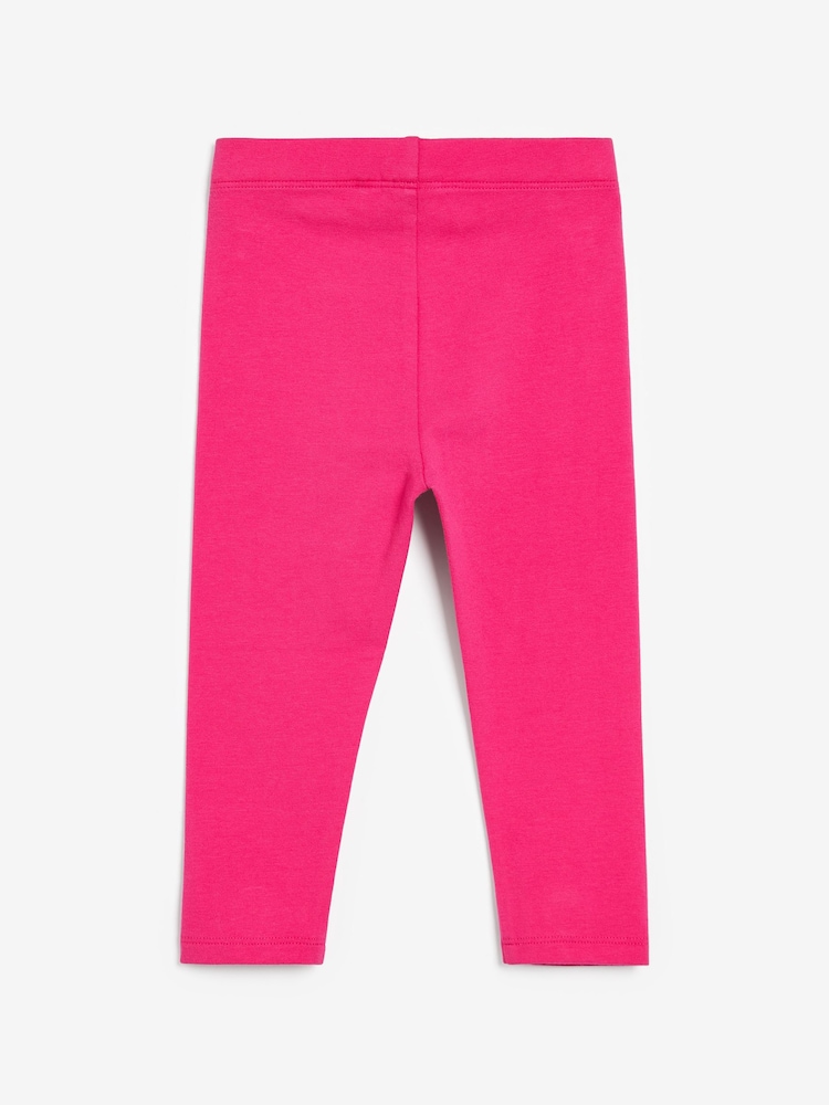 Bright Pink Plain Leggings (3mths-7yrs) - Image 2 of 3