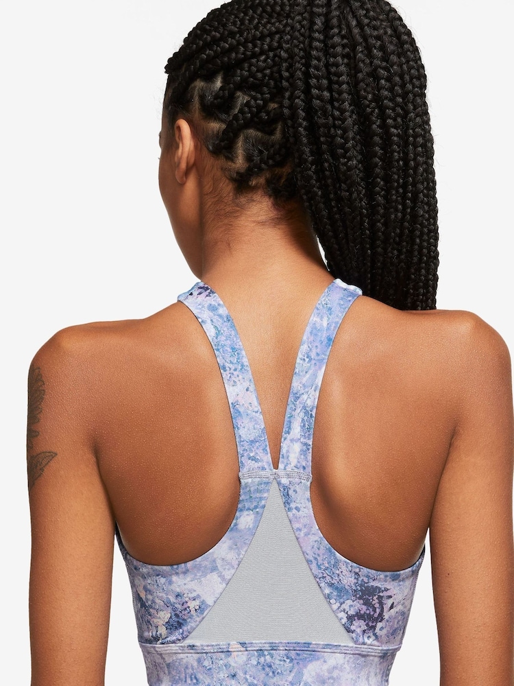 Nike Purple Dri-FIT Swoosh Medium-Support All-Over-Print Wrap Bra - Image 3 of 3