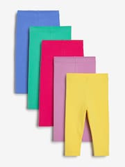 Bright 5 Pack Cotton Leggings (3mths-7yrs) - Image 1 of 8
