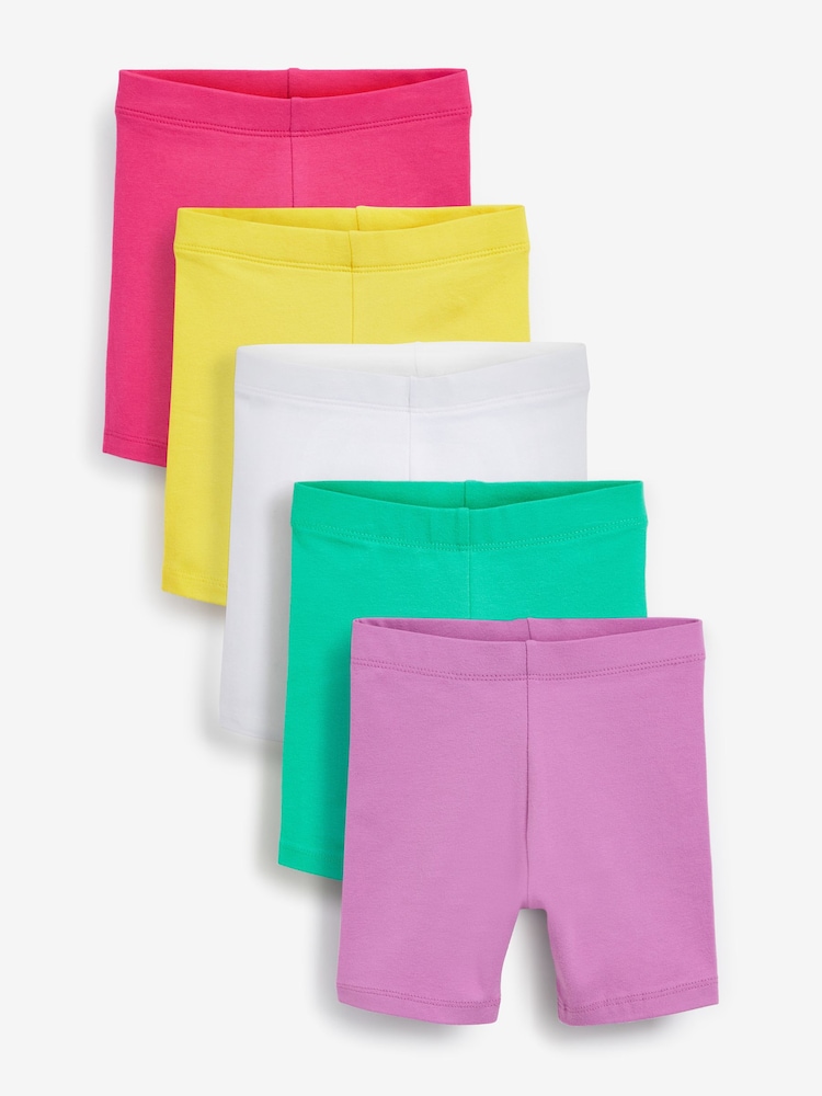 Bright 5 Pack Cotton Cycling Shorts (3mths-7yrs) - Image 1 of 8