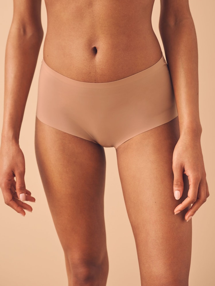 Black/Praline Nude/Chocolate Nude Midi No VPL Comfort Knickers 3 Pack - Image 5 of 13