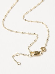 Oliver Bonas Blue Alula Round Chalcedony Drop Gold Plated Pendant Necklace - Image 5 of 6