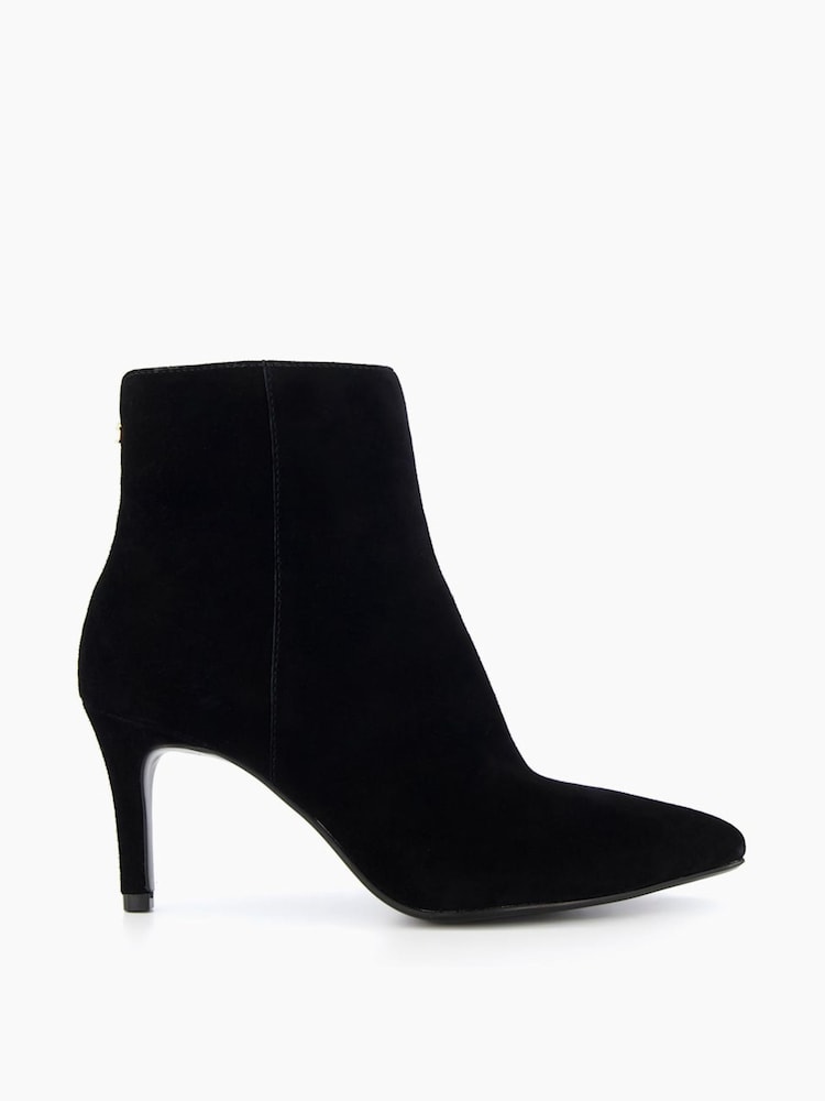 Dune London Black Obsessive 2 Mid Heel Ankle Boots - Image 1 of 6