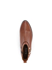 Dune London Brown Standard Fit Pap Buckle Trim Ankle Boots - Image 5 of 5