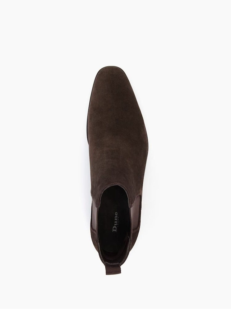Dune London Brown Suede Mantle Chelsea Boots - Image 5 of 5 Dune London Brown Suede Mantle Chelsea Boots - Image 5 of 5