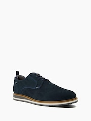 Dune London Blue Bucatini Wedge Sole Lace-Up Shoes - Image 3 of 6