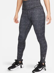 Nike Grey One Dri-FIT High-Rise 7/8 All-Over-Print Leggings - Image 1 of 6