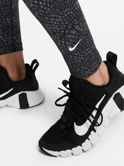 Nike Grey One Dri-FIT High-Rise 7/8 All-Over-Print Leggings - Image 4 of 6