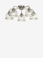 Brushed Chrome Gloucester 5 Light Flush Ceiling Light - Image 6 of 6