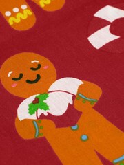Bedlam Red Gingerbread Christmas Duvet Cover and Pillowcase Set - Image 3 of 4