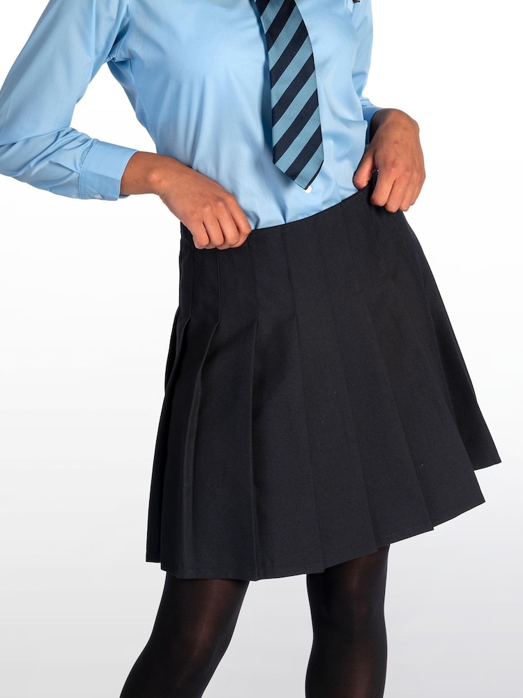 Trutex Navy Blue Stitch Down Pleat Skirt - Image 1 of 1 Trutex Navy Blue Stitch Down Pleat Skirt - Image 1 of 1
