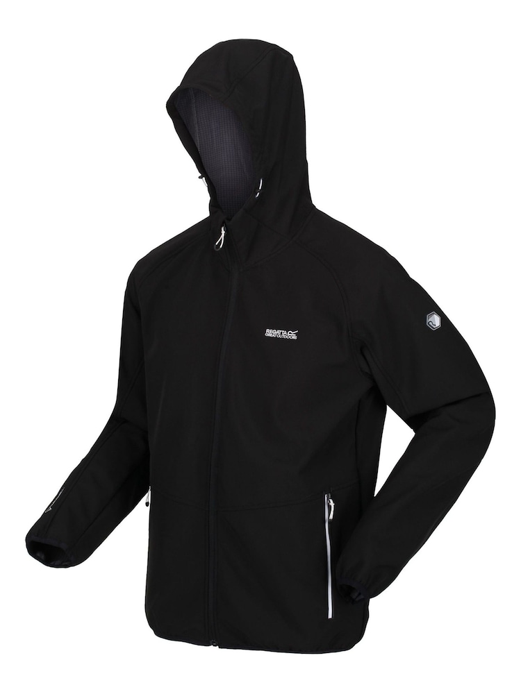 Regatta – Arec III – Softshell-Jacke in Schwarz, spritzwasserbeständig - Bild 9 von 9