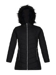 Regatta Black Shower Resistant Fabrizia Insulated Thermal Longline Jacket - Image 4 of 7