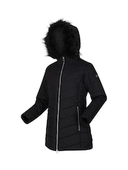Regatta Black Shower Resistant Fabrizia Insulated Thermal Longline Jacket - Image 6 of 7