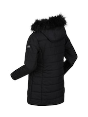 Regatta Black Shower Resistant Fabrizia Insulated Thermal Longline Jacket - Image 7 of 7