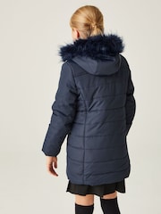 Regatta Blue Shower Resistant Fabrizia Insulated Thermal Longline Jacket - Image 2 of 10