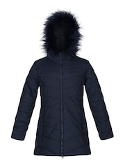 Regatta Blue Shower Resistant Fabrizia Insulated Thermal Longline Jacket - Image 7 of 10