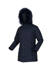Regatta Blue Shower Resistant Fabrizia Insulated Thermal Longline Jacket - Image 8 of 10