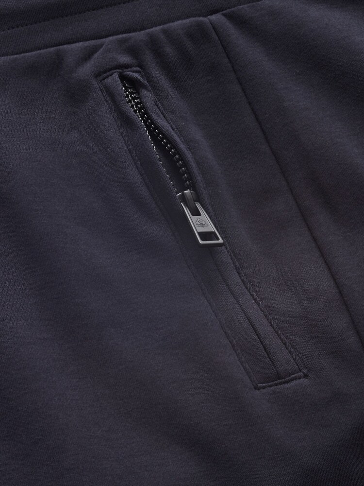 Navy Blue/Grey 2 Pack Straight Zip Pocket Jersey Shorts - Image 13 of 14