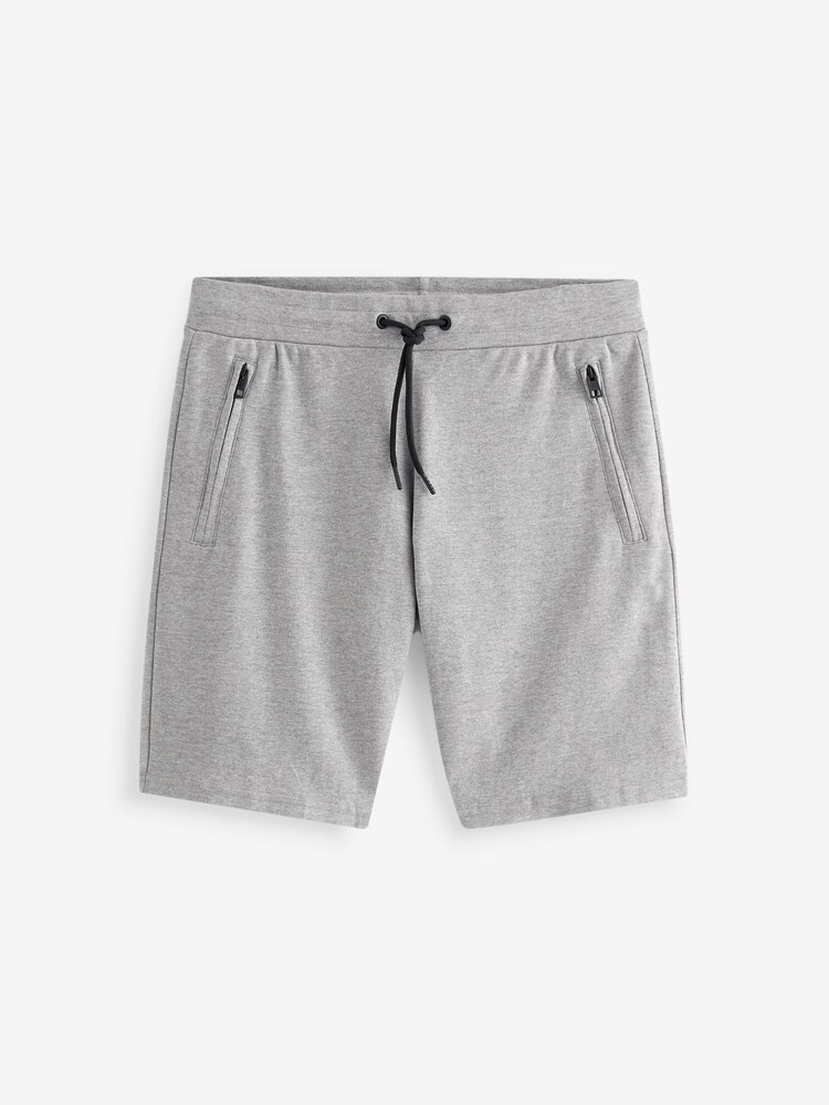 Navy Blue/Grey 2 Pack Straight Zip Pocket Jersey Shorts - Image 8 of 14