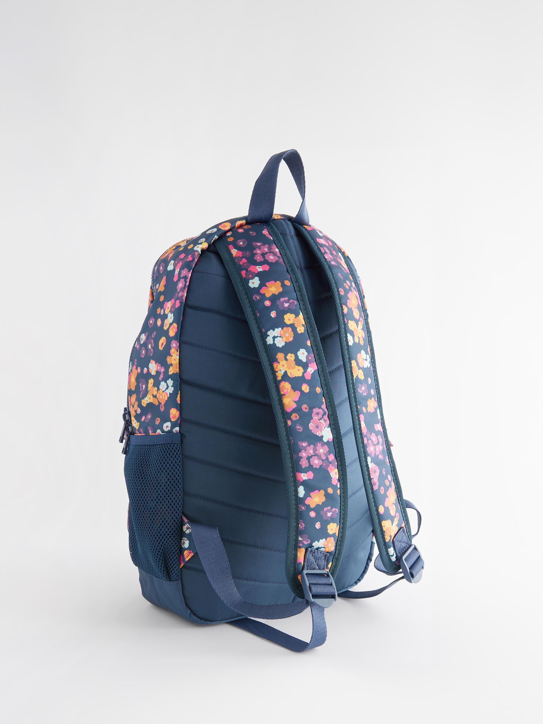 Grey floral backpack new arrivals