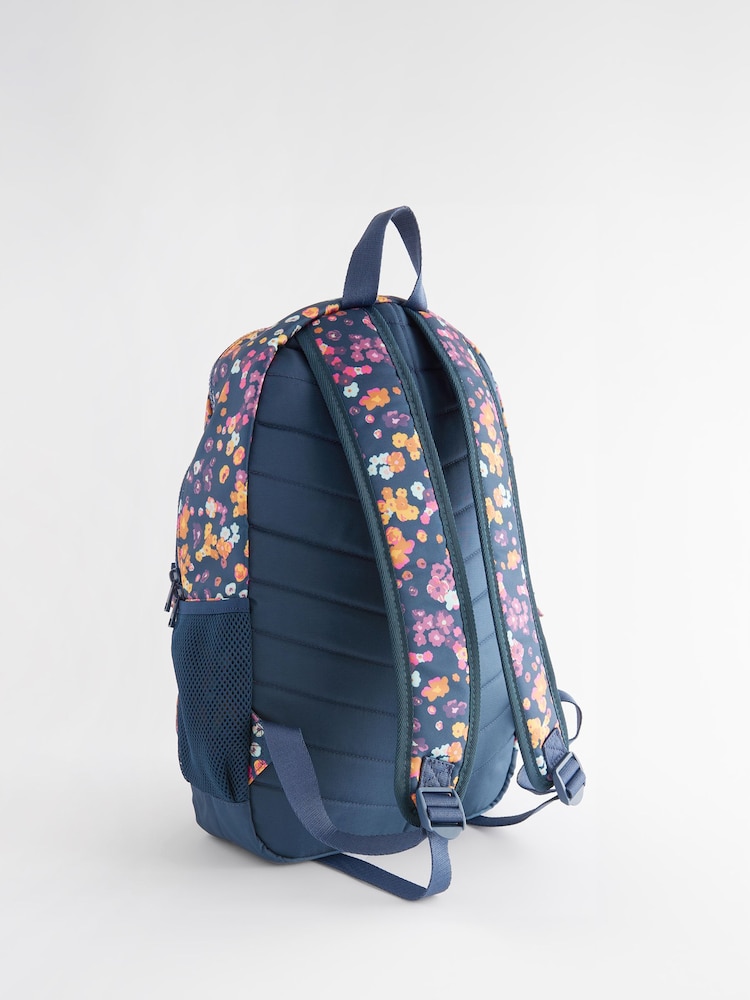Navy Floral Backpack - Image 2 of 6