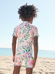 Ecru/Pink Sunsafe Swimsuit (3mths-7yrs) - Image 2 of 7